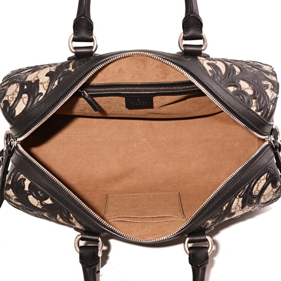 New Gucci Large Arabesque Gg Supreme Satchel - Picture 6 of 8